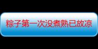 粽子第一次没煮熟已放凉了有没什么方法补救