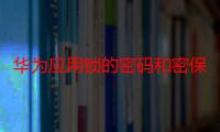 华为应用锁的密码和密保问题都忘了怎么办（忘记密保问题怎么改密码啊）