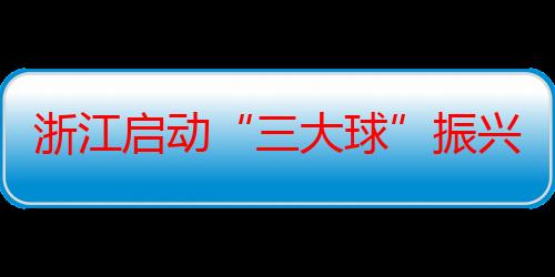 浙江启动“三大球”振兴行动 公益培训惠及青少年