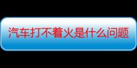 汽车打不着火是什么问题 车子不能启动还有打齿的声音怎么办