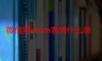 微信里emm表情什么意思-生活常识