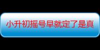 小升初摇号早就定了是真的吗2021