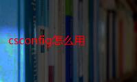 csconfig怎么用（CS Config）